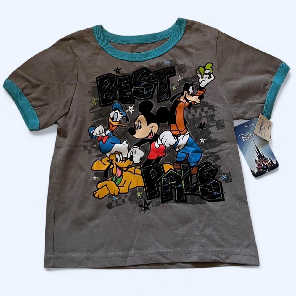 Disney Kids Gray and Teal 'Best Pals' T-Shirt